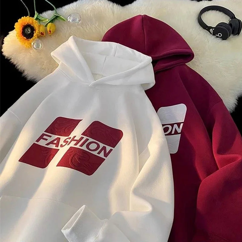 Printed Hip-Hop Street Hoodie