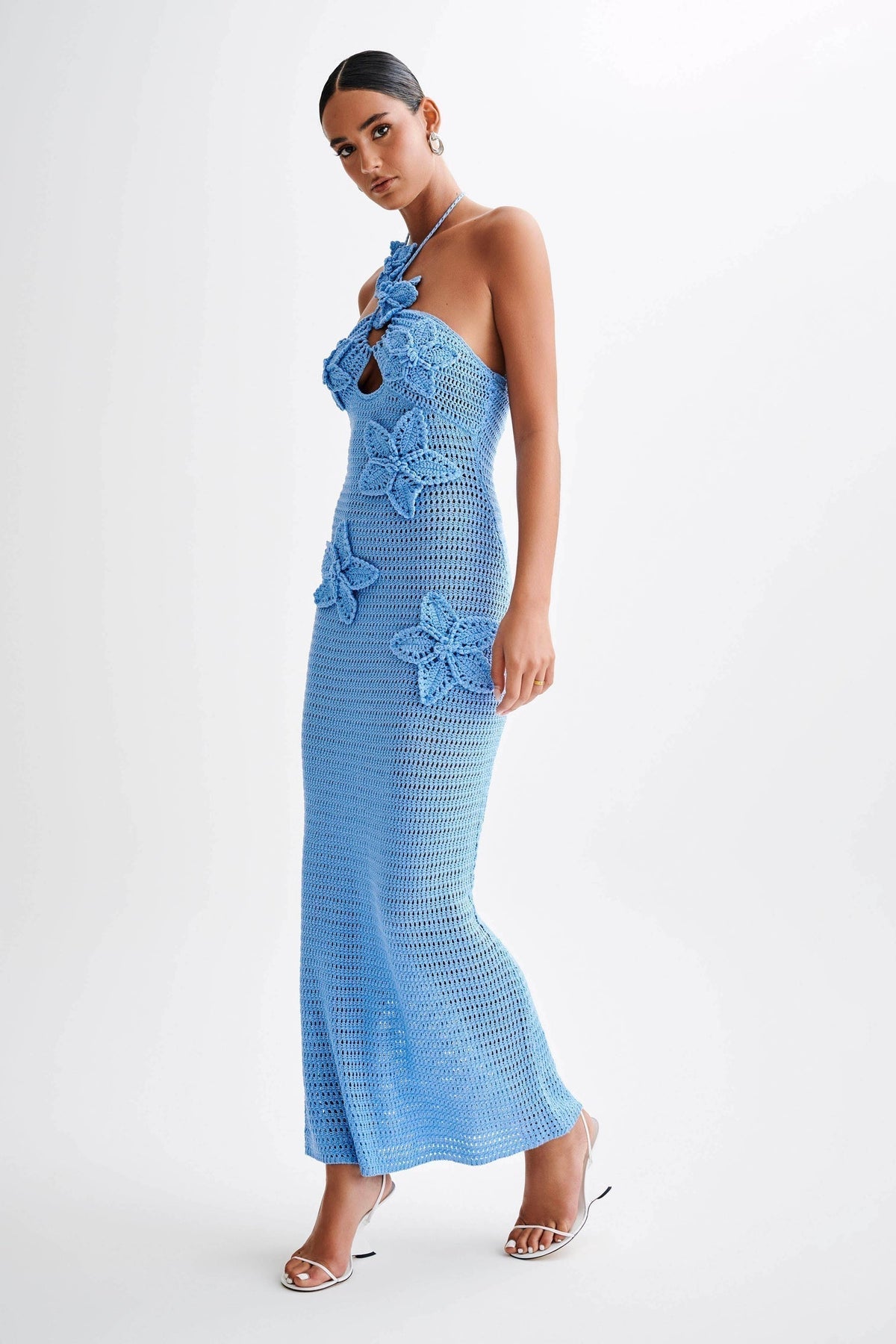 Floral Print V-Neck Sleeveless A-Line Maxi Dress - View 5