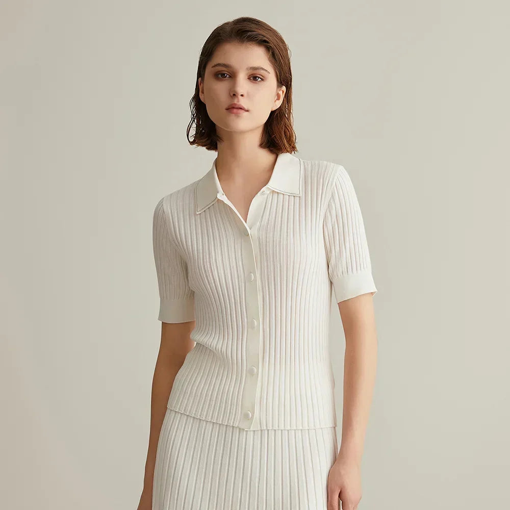 Luxury Cozy Merino Wool Stylish Elegant Soft Warm Polo