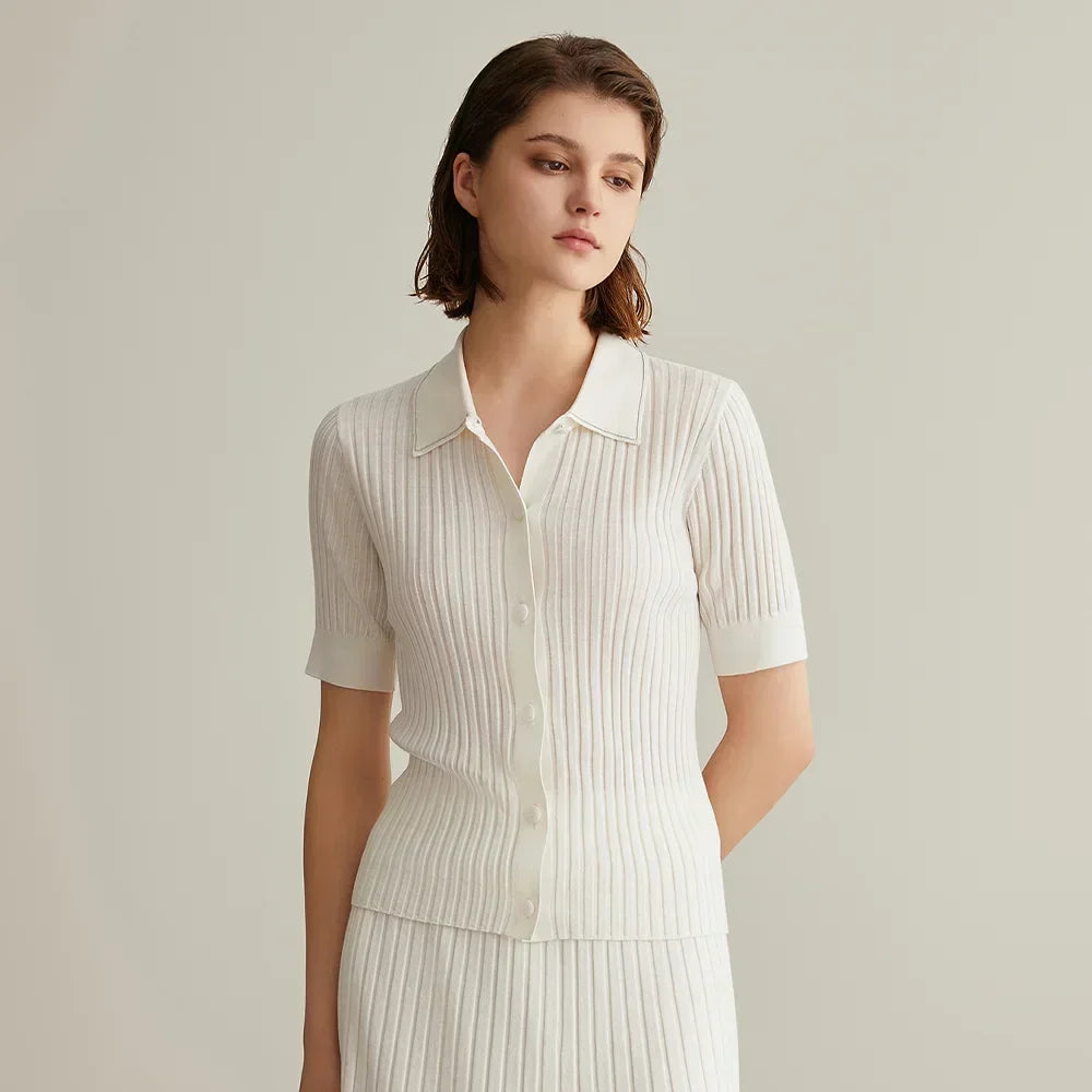 Luxury Cozy Merino Wool Stylish Elegant Soft Warm Polo