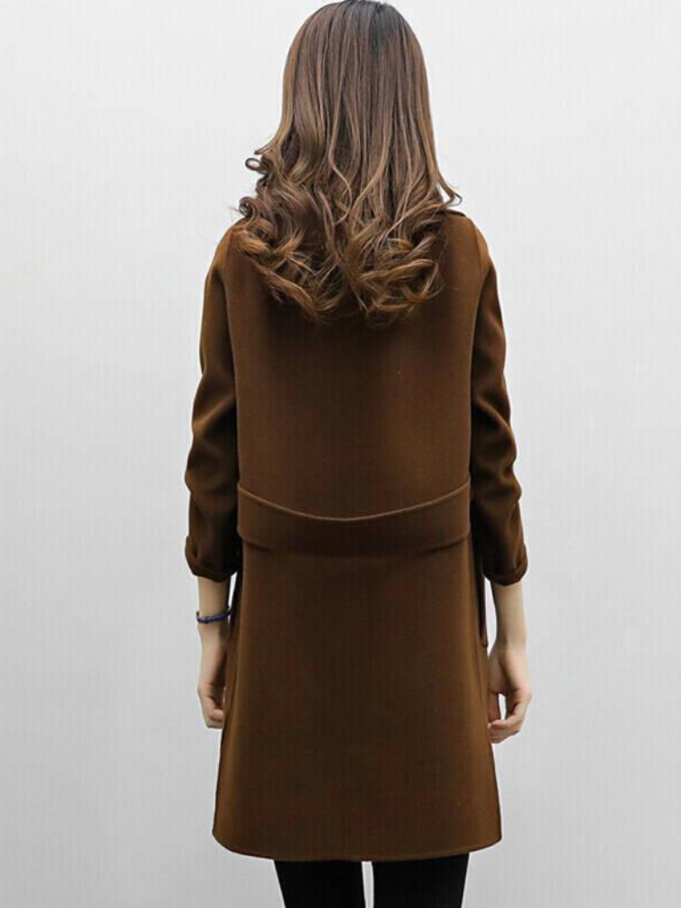 Lapel Double Breasted Longline Coat 6