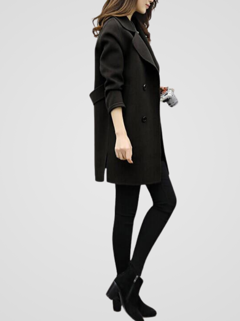 Lapel Double Breasted Longline Coat 8