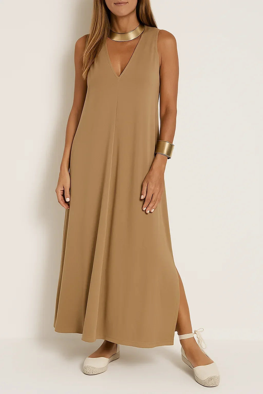 Sleeveless Maxi Dress and Duster Cardigan Two Piece Set 24