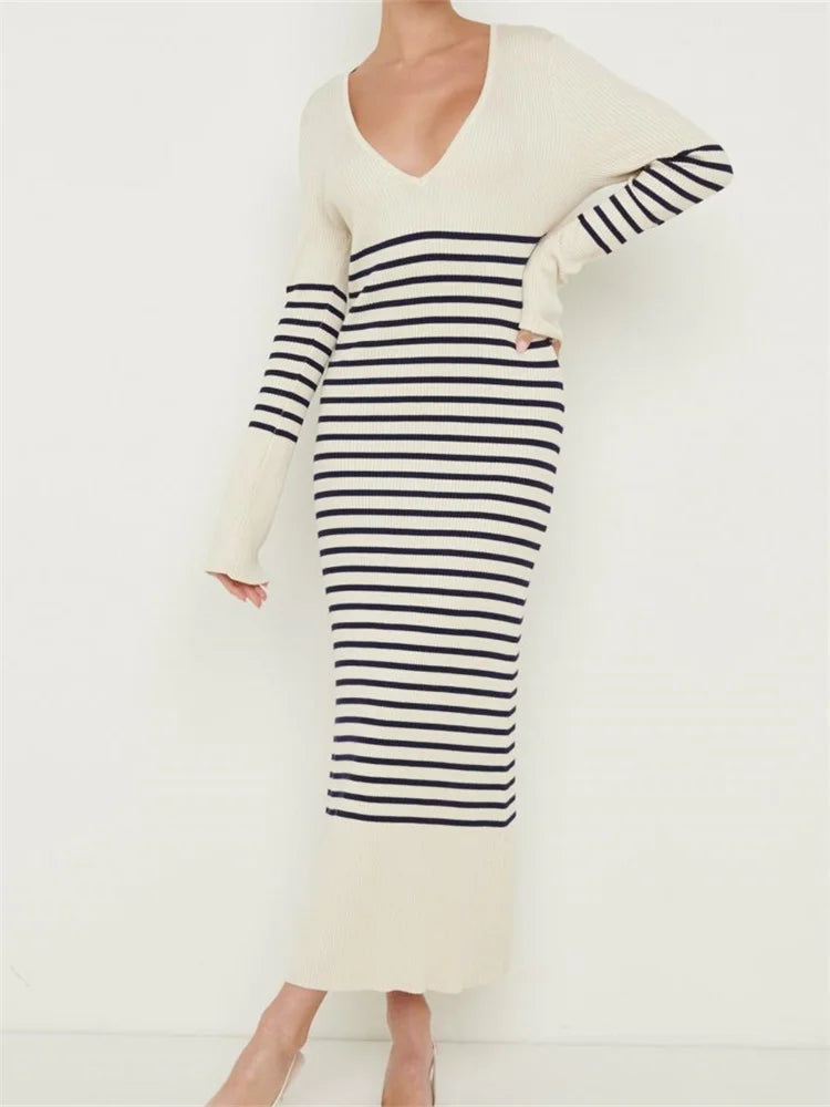 Deep V-Neck Dress