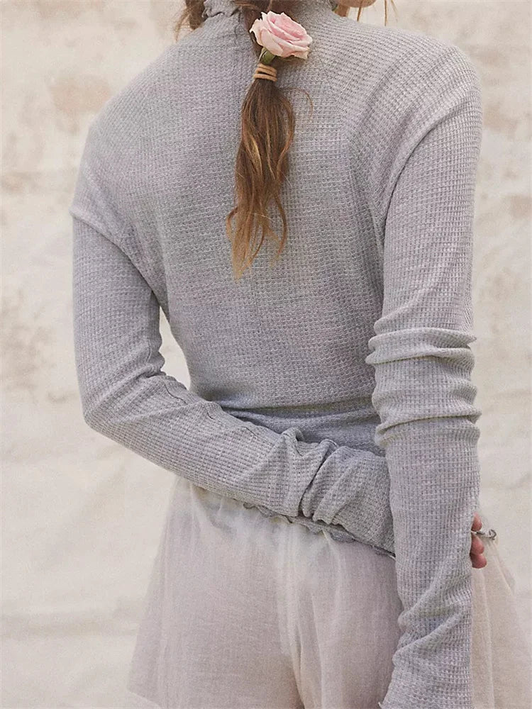 High-Neck Long Sleeve Top