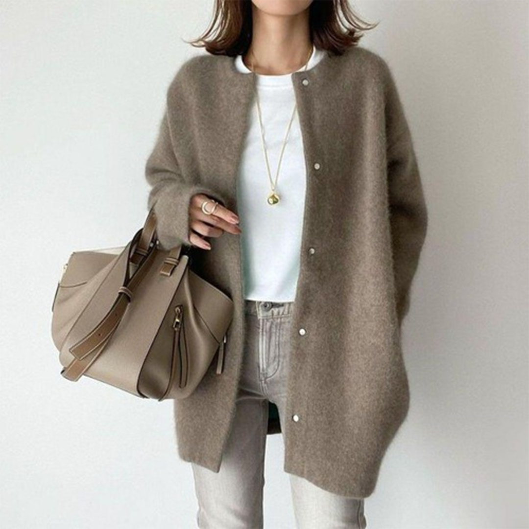 Round Neck Button Front Longline Cardigan 2
