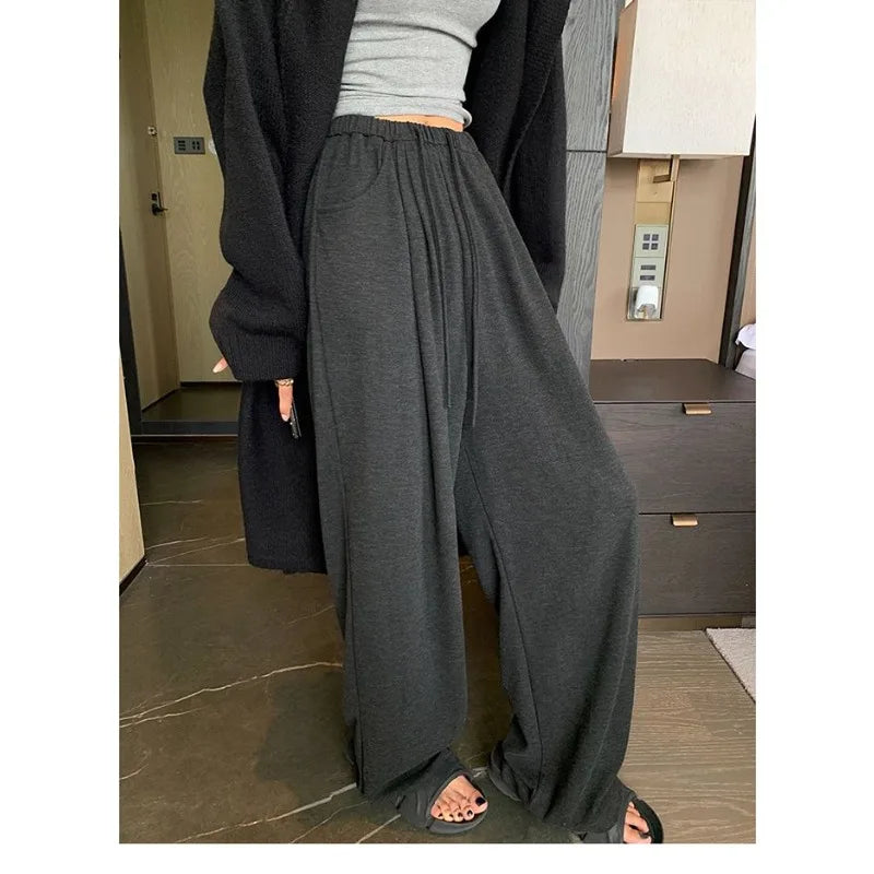 High Waist Elastic Wide Leg Palazzo Pants