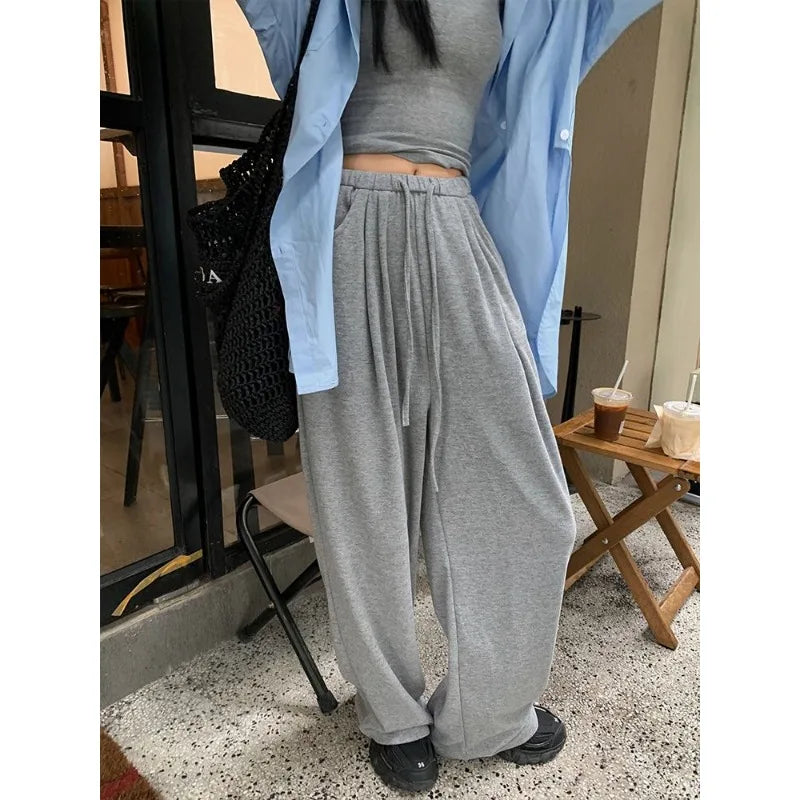 High Waist Elastic Wide Leg Palazzo Pants 3