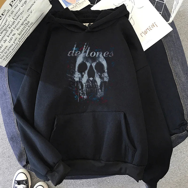 Deftones Band Graphic Hoodie black / S