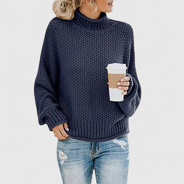 Turtleneck Long Sleeve Chunky Knit Sweater