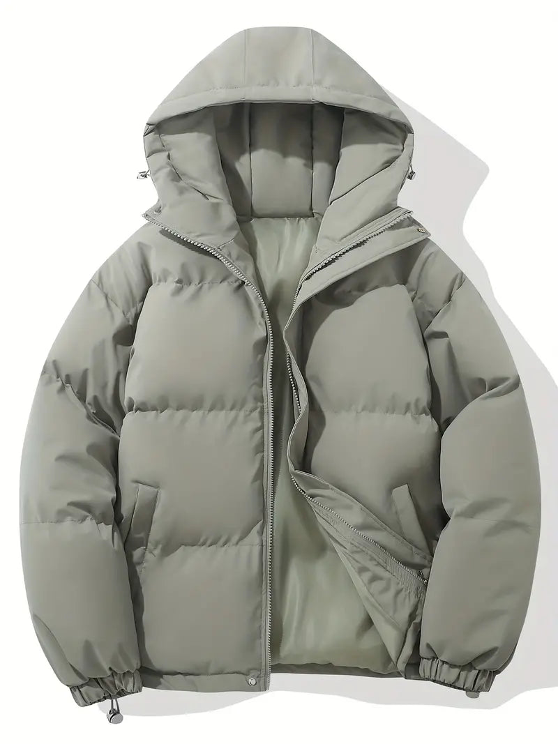Hooded Zip Front Puffer Jacket 18