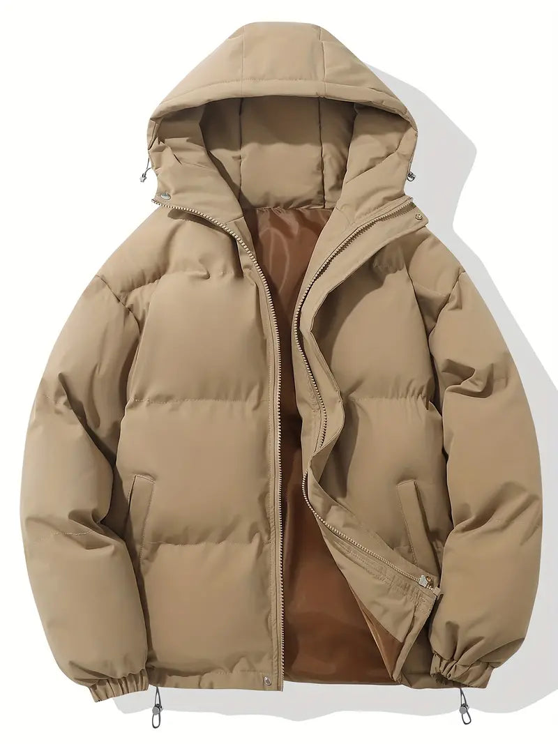 Hooded Zip Front Puffer Jacket 19