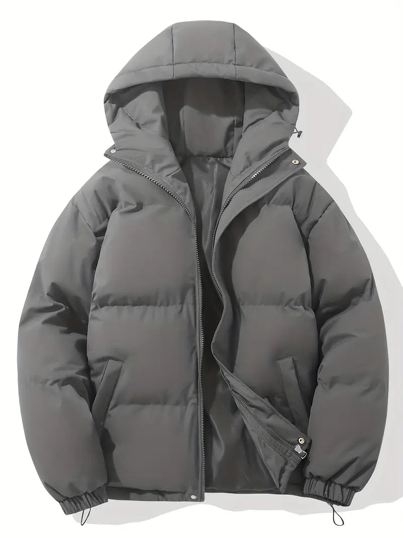 Hooded Zip Front Puffer Jacket 20