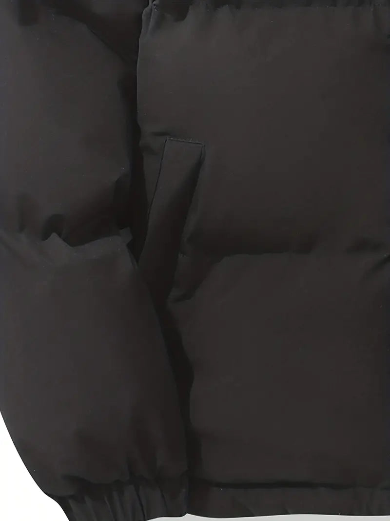 Hooded Zip Front Puffer Jacket 8