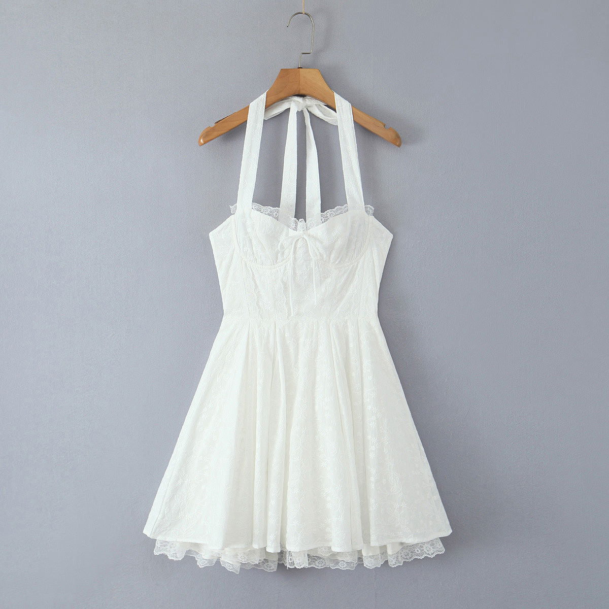 Lace Corset Sweetheart Neck A-Line Midi Dress - View 3