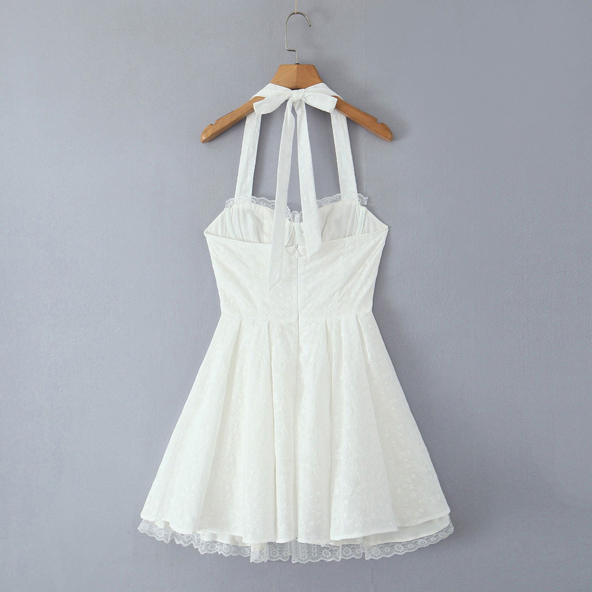 Lace Corset Sweetheart Neck A-Line Midi Dress - View 4
