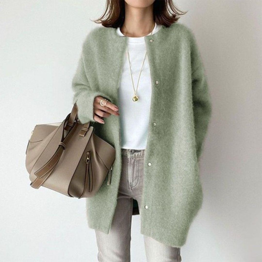 Round Neck Button Front Longline Cardigan 8