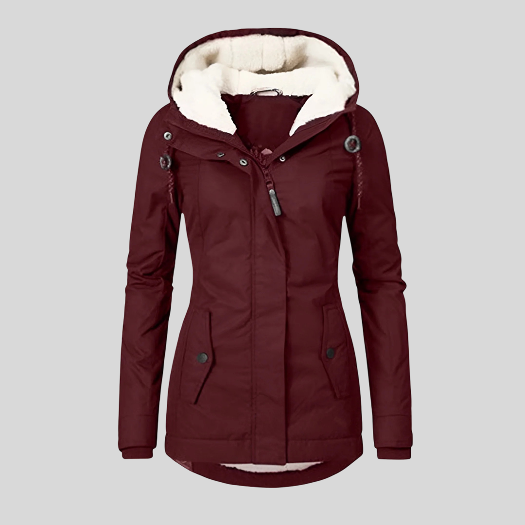 Hooded Sherpa Lined Zip Front Parka Jacket 7