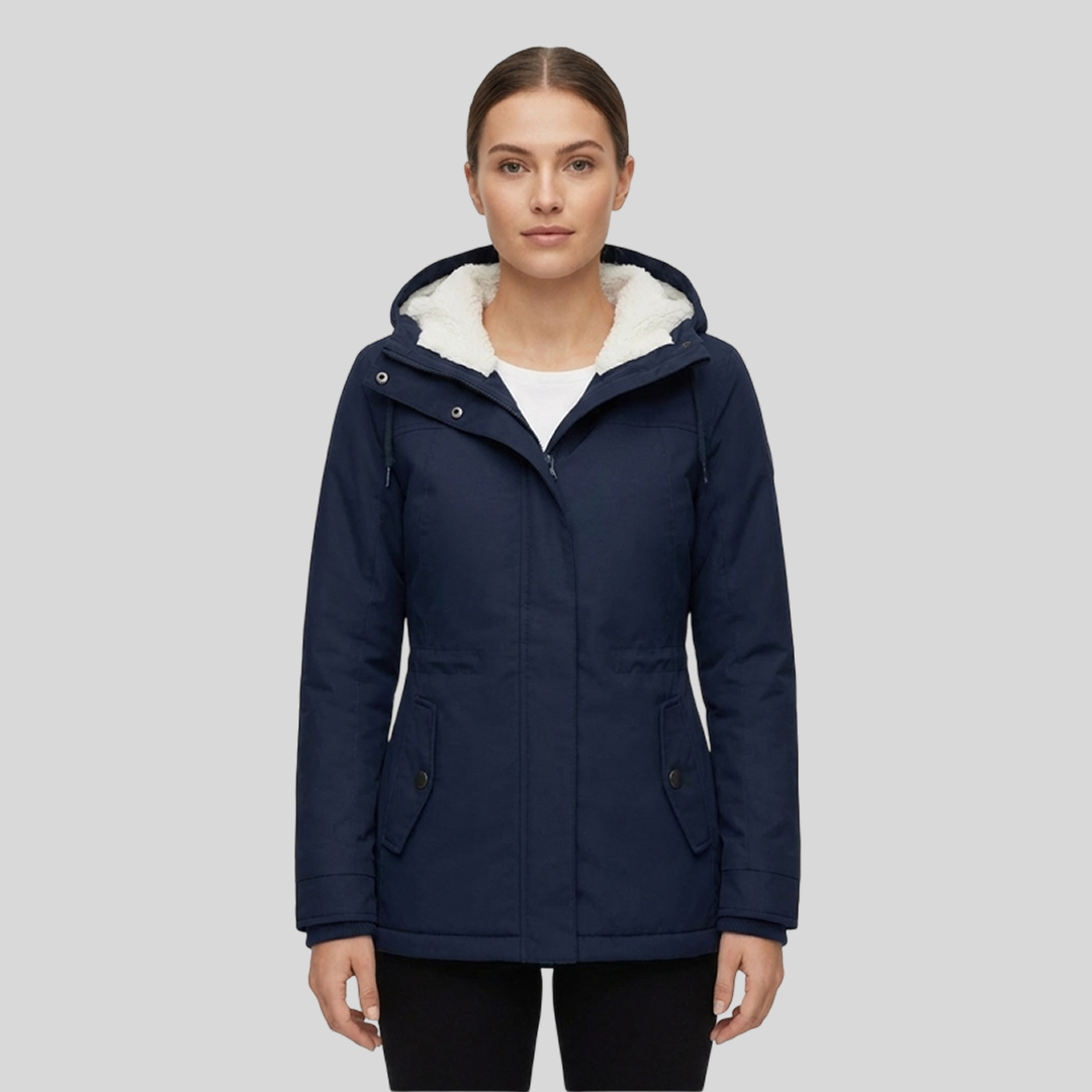 Hooded Sherpa Lined Zip Front Parka Jacket 6