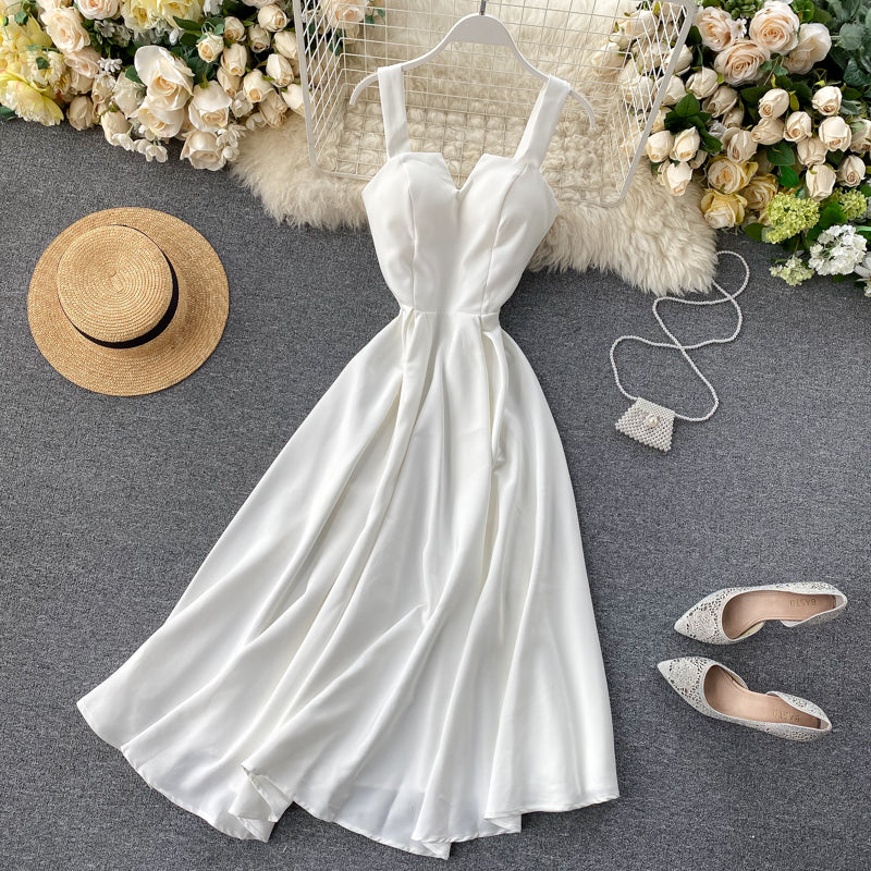 Cocktail Sleeveless Sweetheart Neck Wide Strap A-Line Midi Dress - View 25