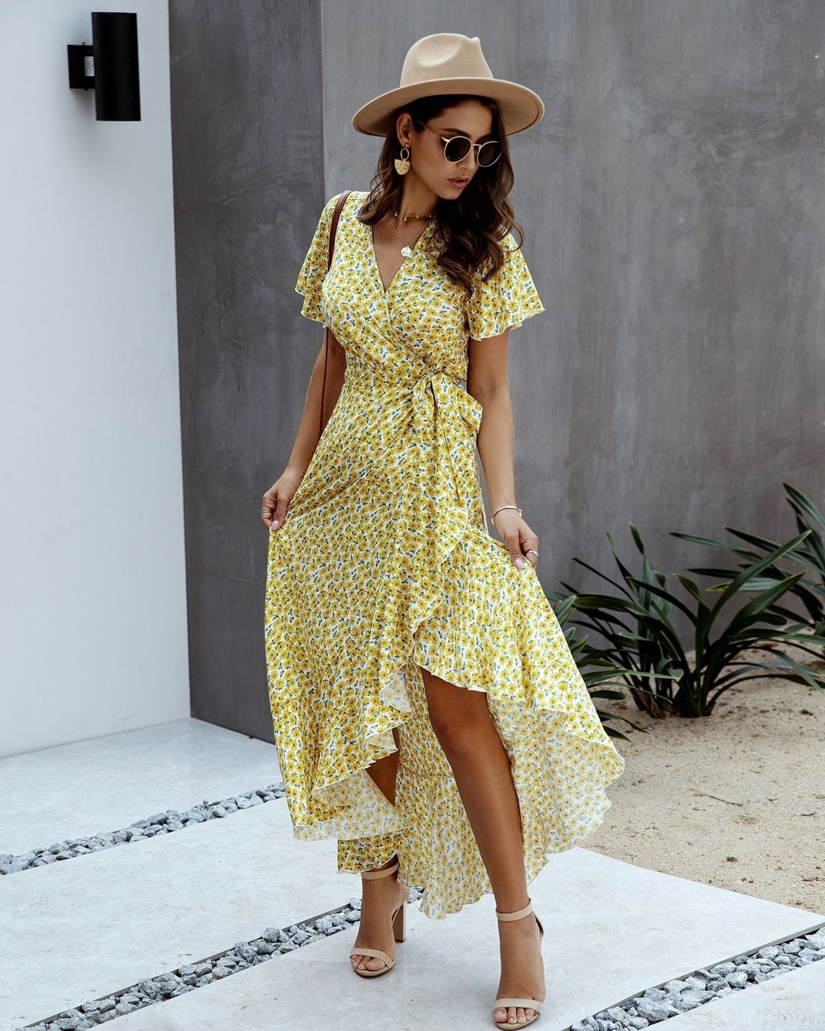 Deep V-Neck Dress