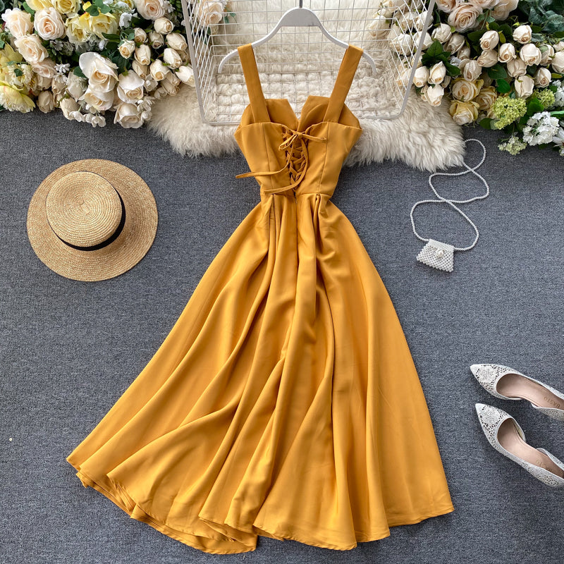 Cocktail Sleeveless Sweetheart Neck Wide Strap A-Line Midi Dress - View 24