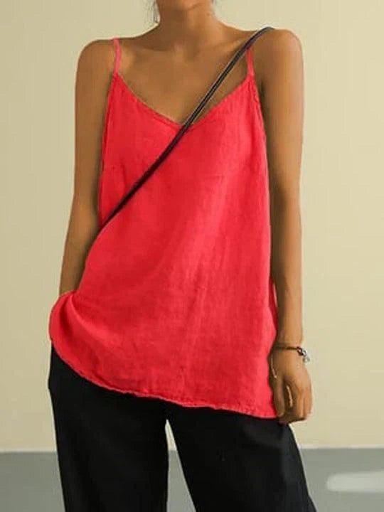 Pintuck Scoop Neck Spaghetti Strap Cami Top 7