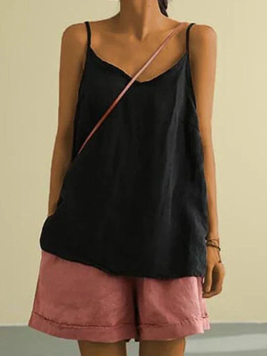 Pintuck Scoop Neck Spaghetti Strap Cami Top 8