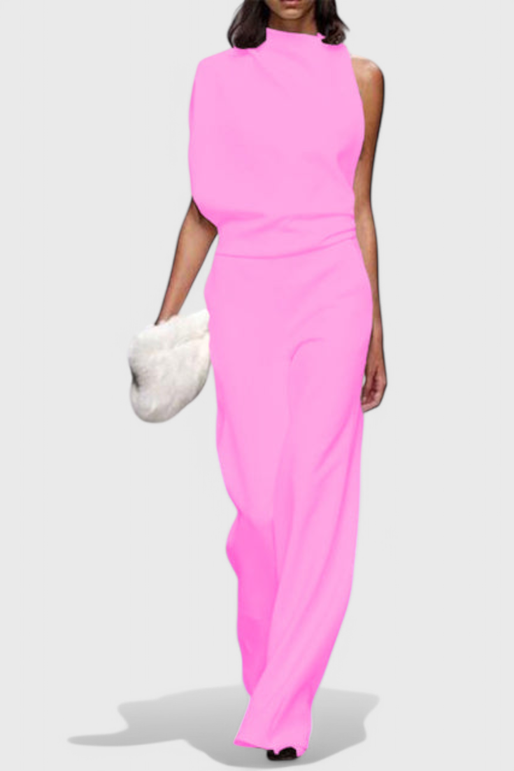 One Shoulder Wide Leg Jumpsuit 4