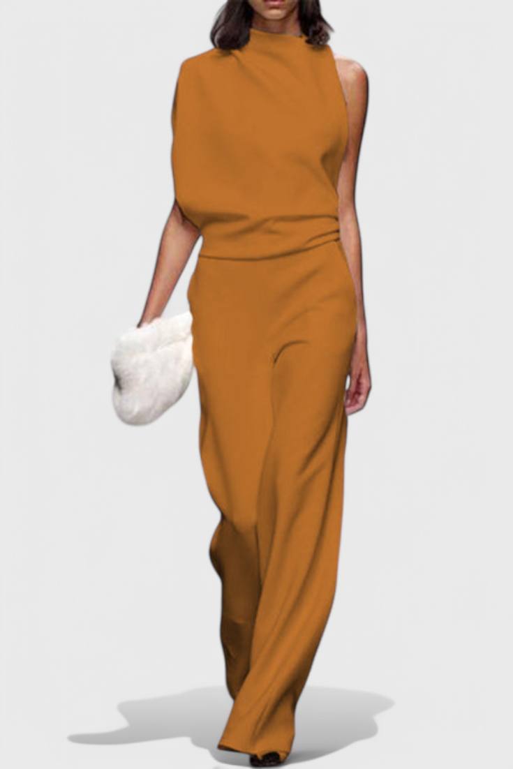 One Shoulder Wide Leg Jumpsuit 9