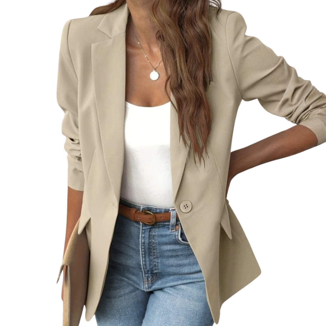 Notch Lapel Single Button Blazer 4