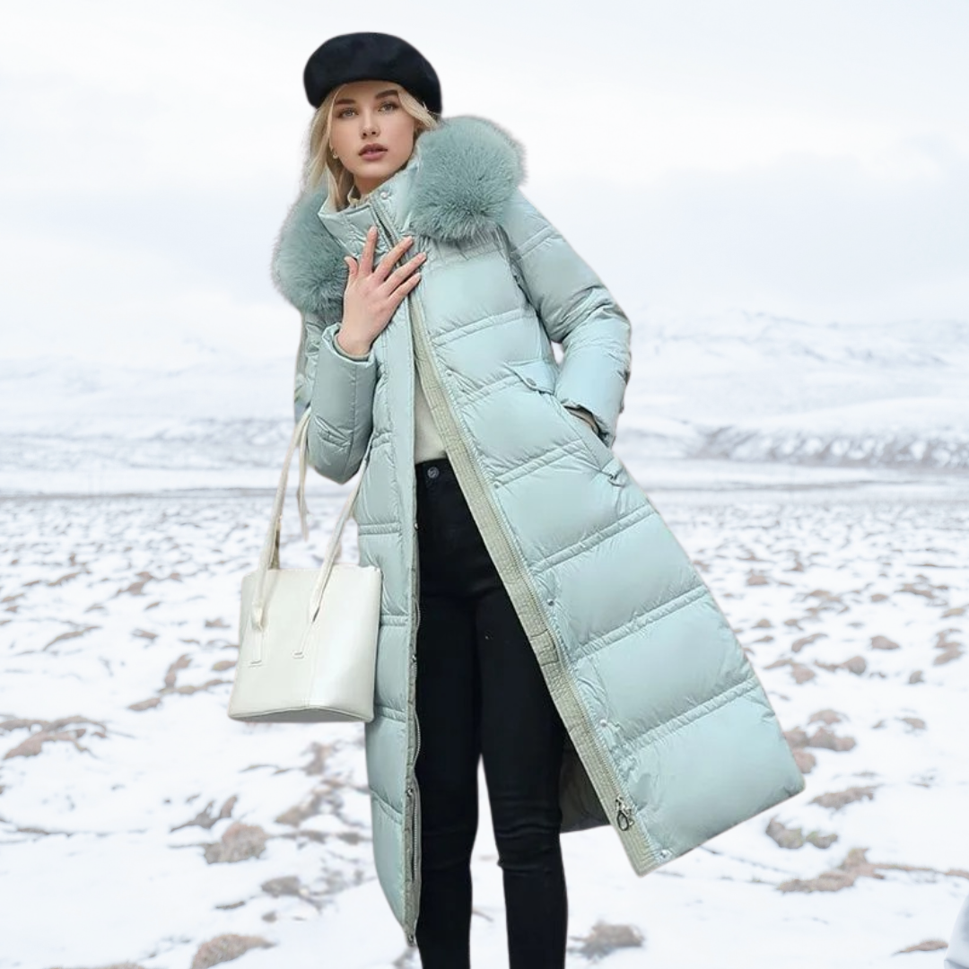 Faux Fur Hood Longline Puffer Coat 10