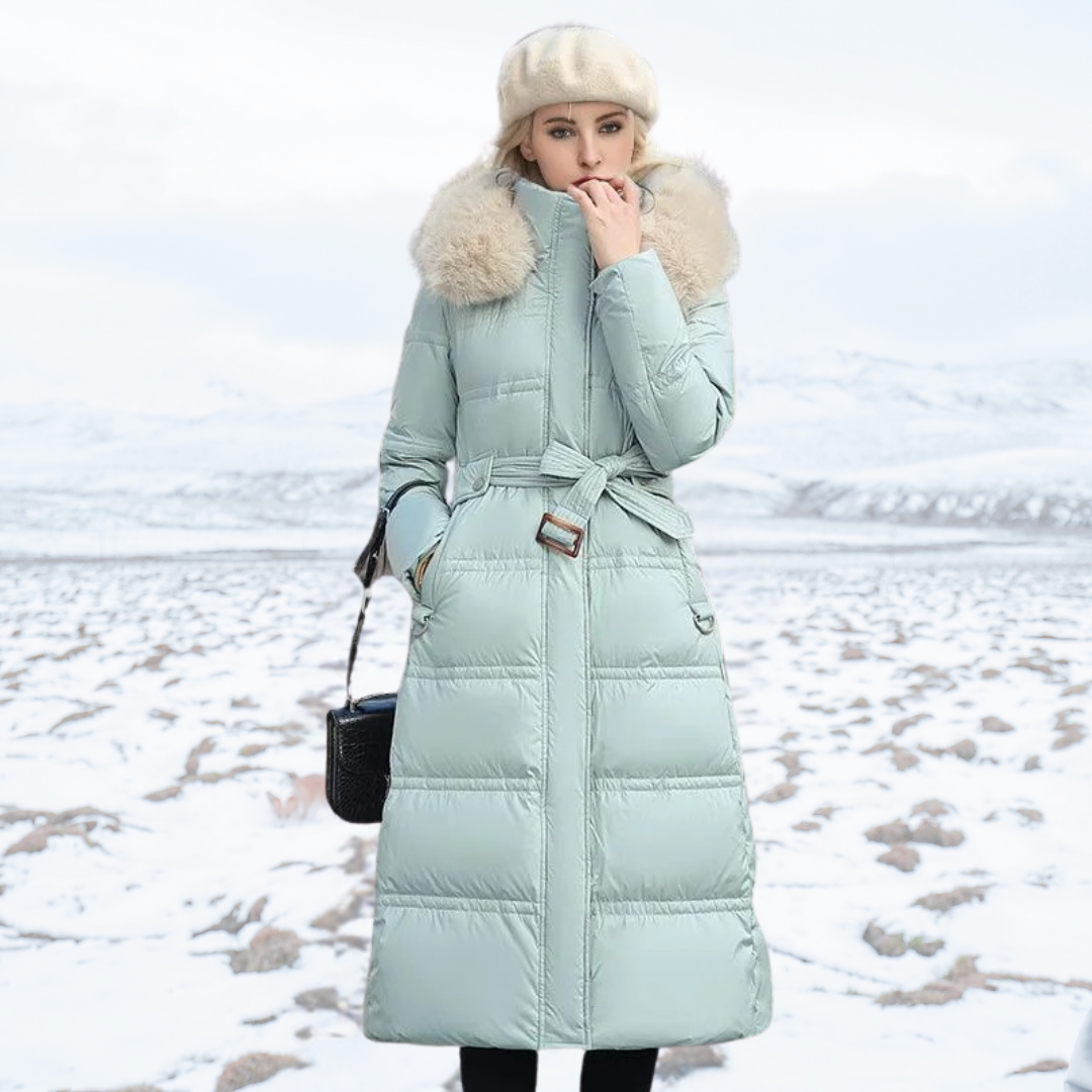Faux Fur Hood Longline Puffer Coat 11
