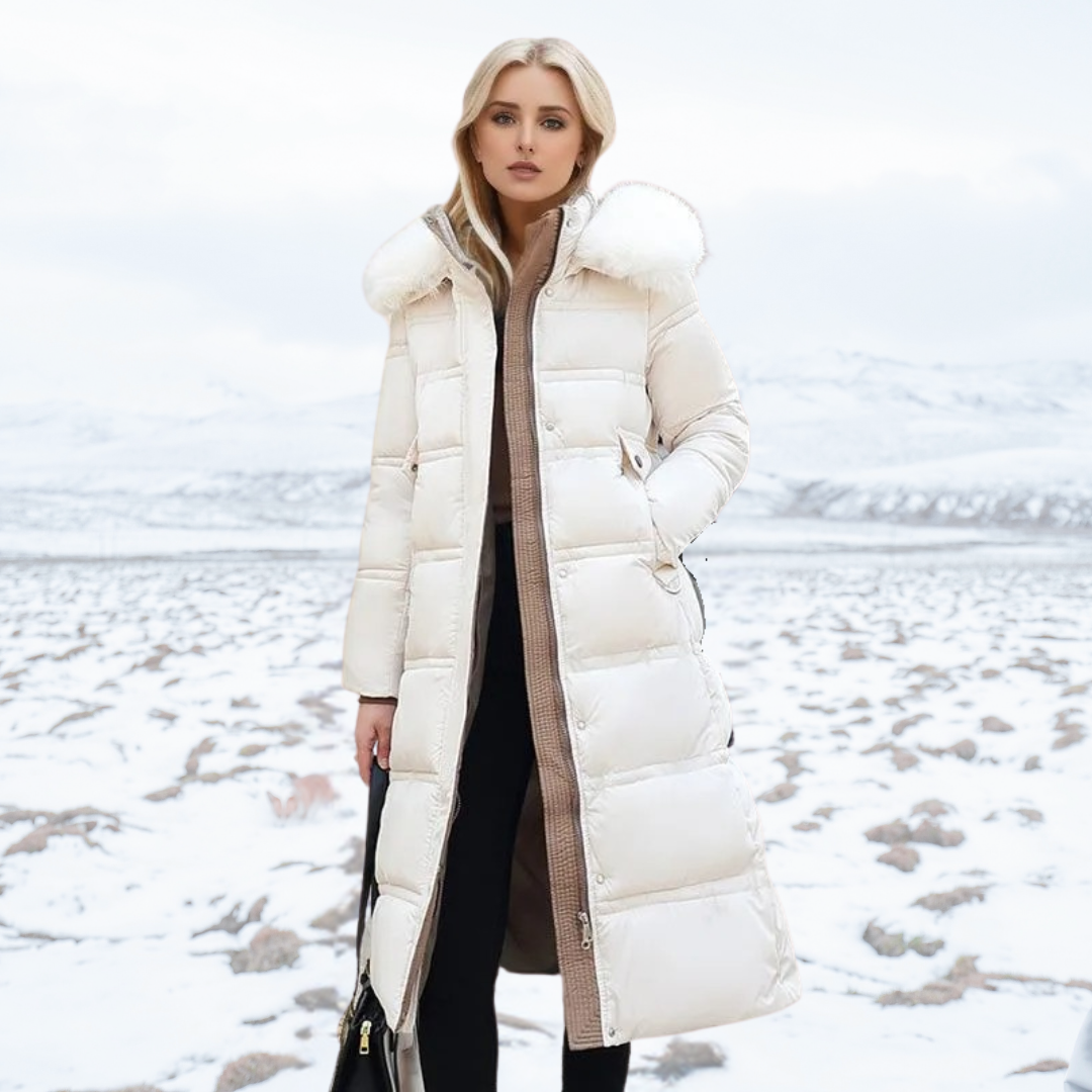 Faux Fur Hood Longline Puffer Coat 13