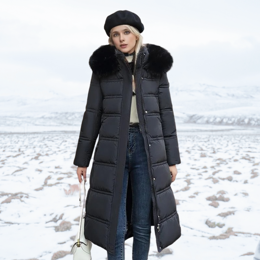 Faux Fur Hood Longline Puffer Coat 4