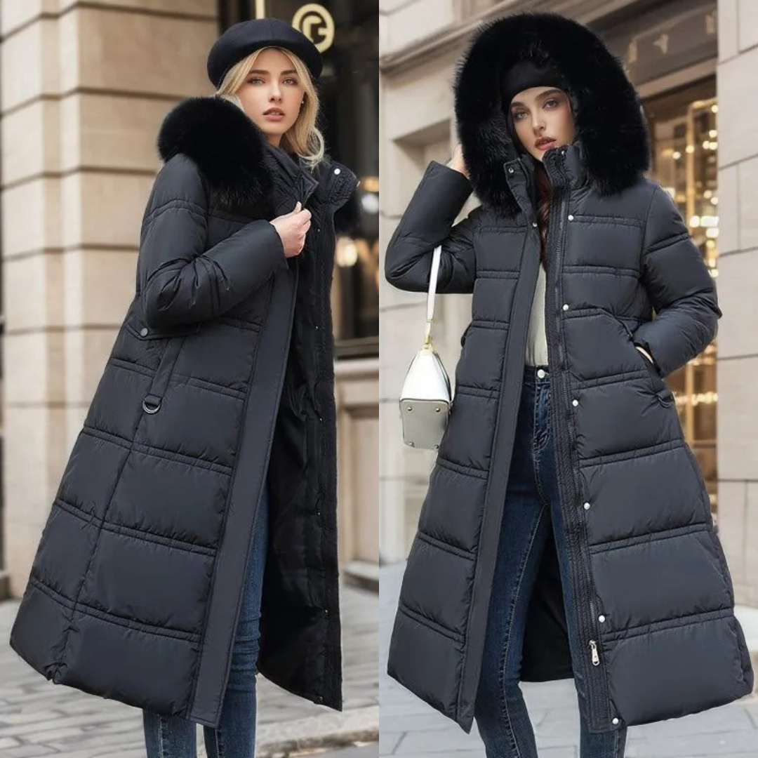 Faux Fur Hood Longline Puffer Coat 6