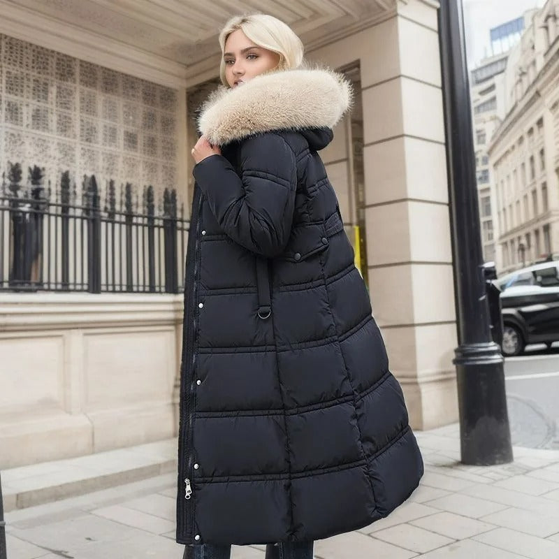 Faux Fur Hood Longline Puffer Coat 8