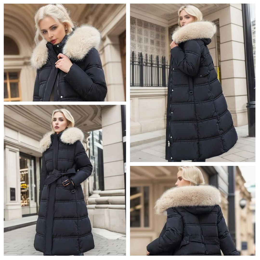 Faux Fur Hood Longline Puffer Coat 9