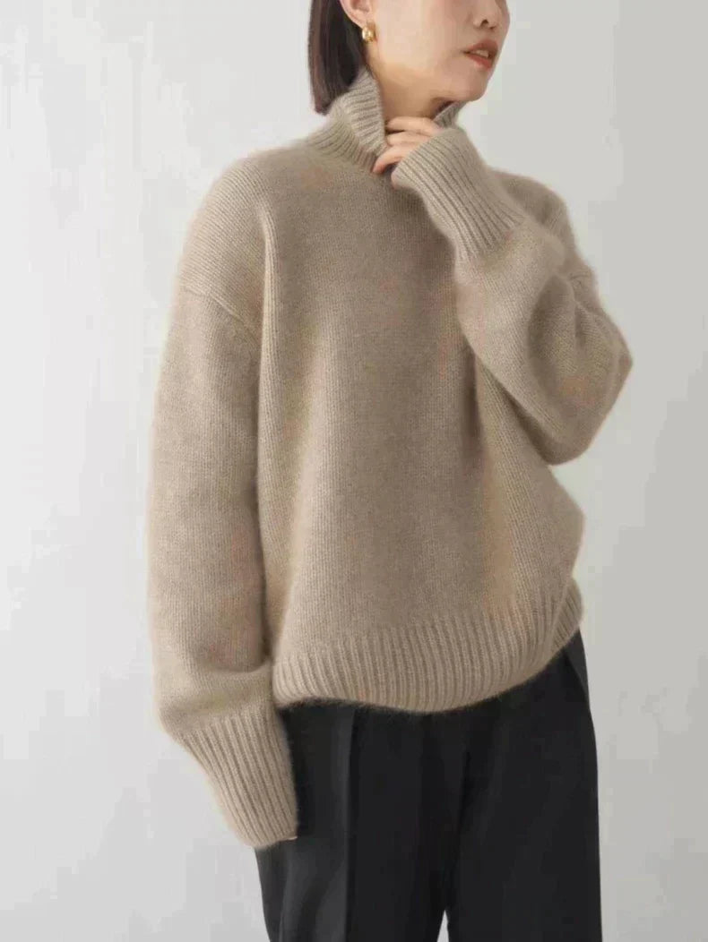 Turtleneck Long Sleeve Oversized Knit Sweater 3