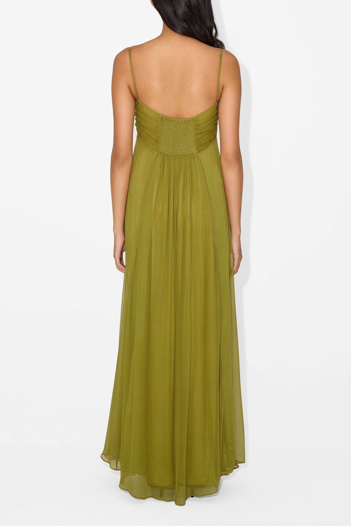 Spaghetti Strap Keyhole Cut Out Chiffon Maxi Dress 3