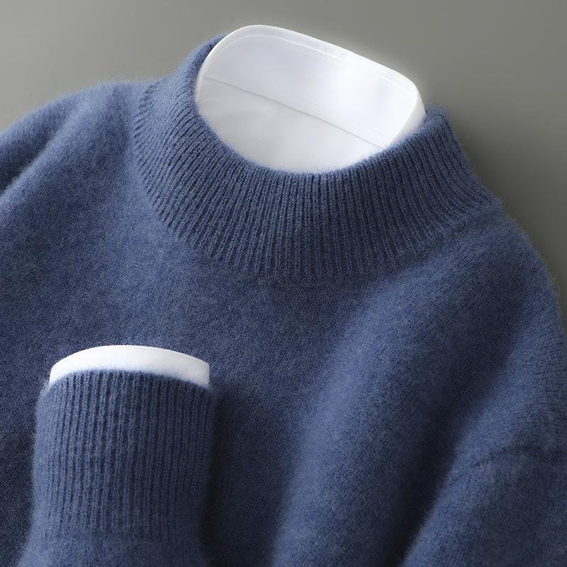 Mock Neck Long Sleeve Ribbed Knit Sweater 3