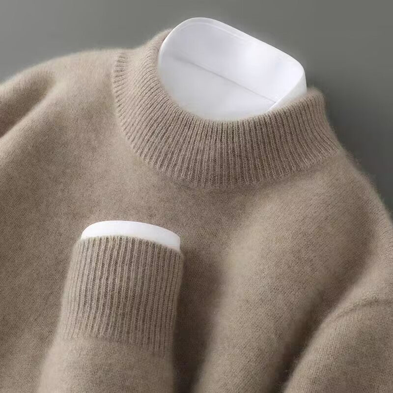 Mock Neck Long Sleeve Ribbed Knit Sweater 2