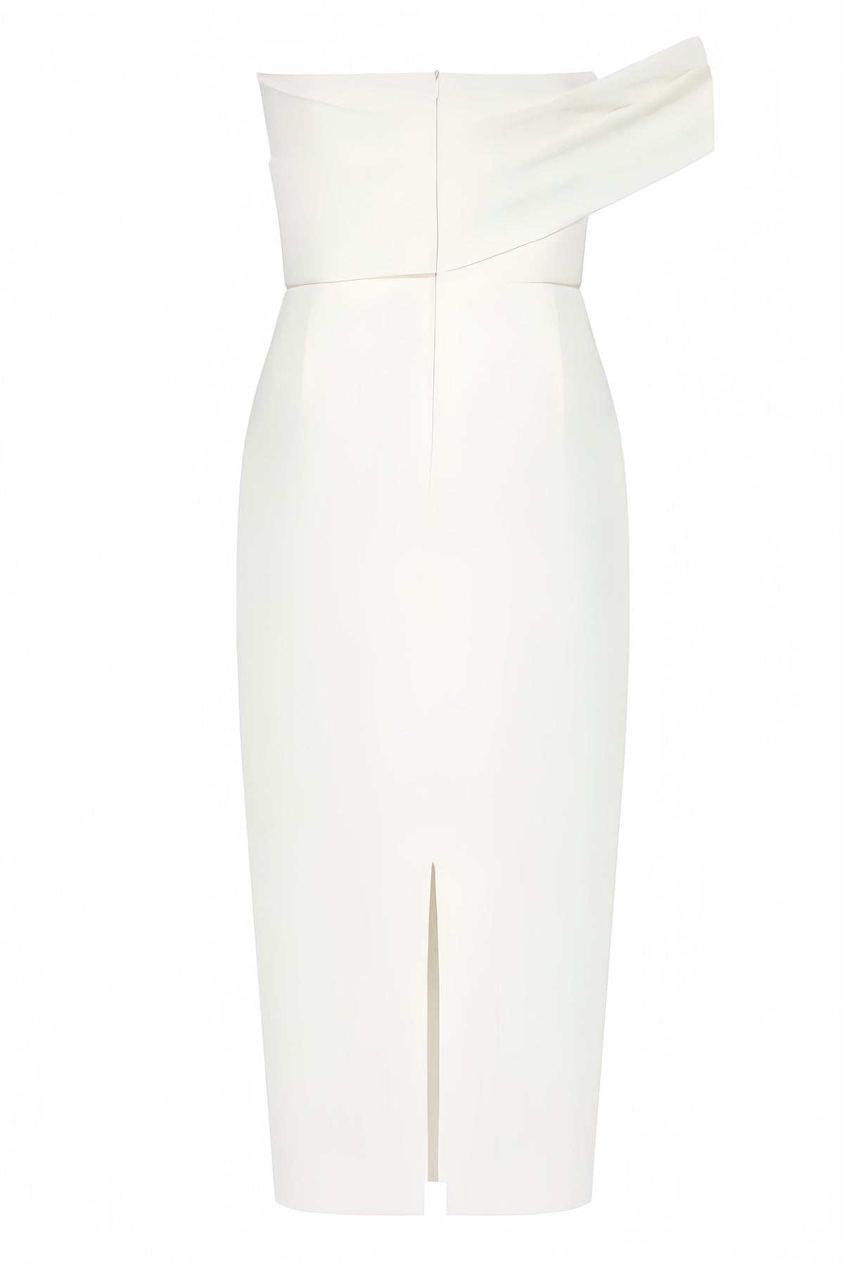 Off Shoulder Twist Front Draped Bodycon Midi Dress - View 7