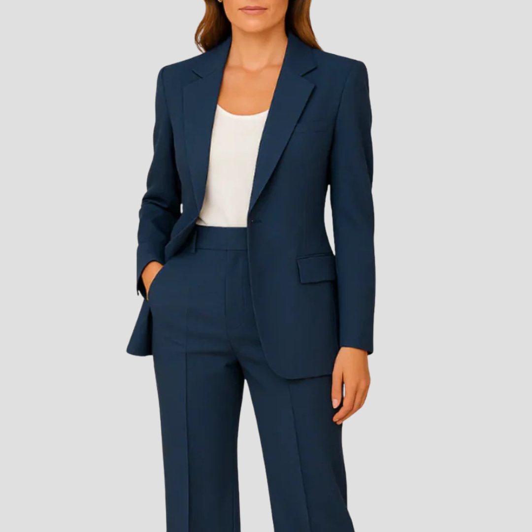 Single Button Blazer and Trousers Two Piece Suit 3