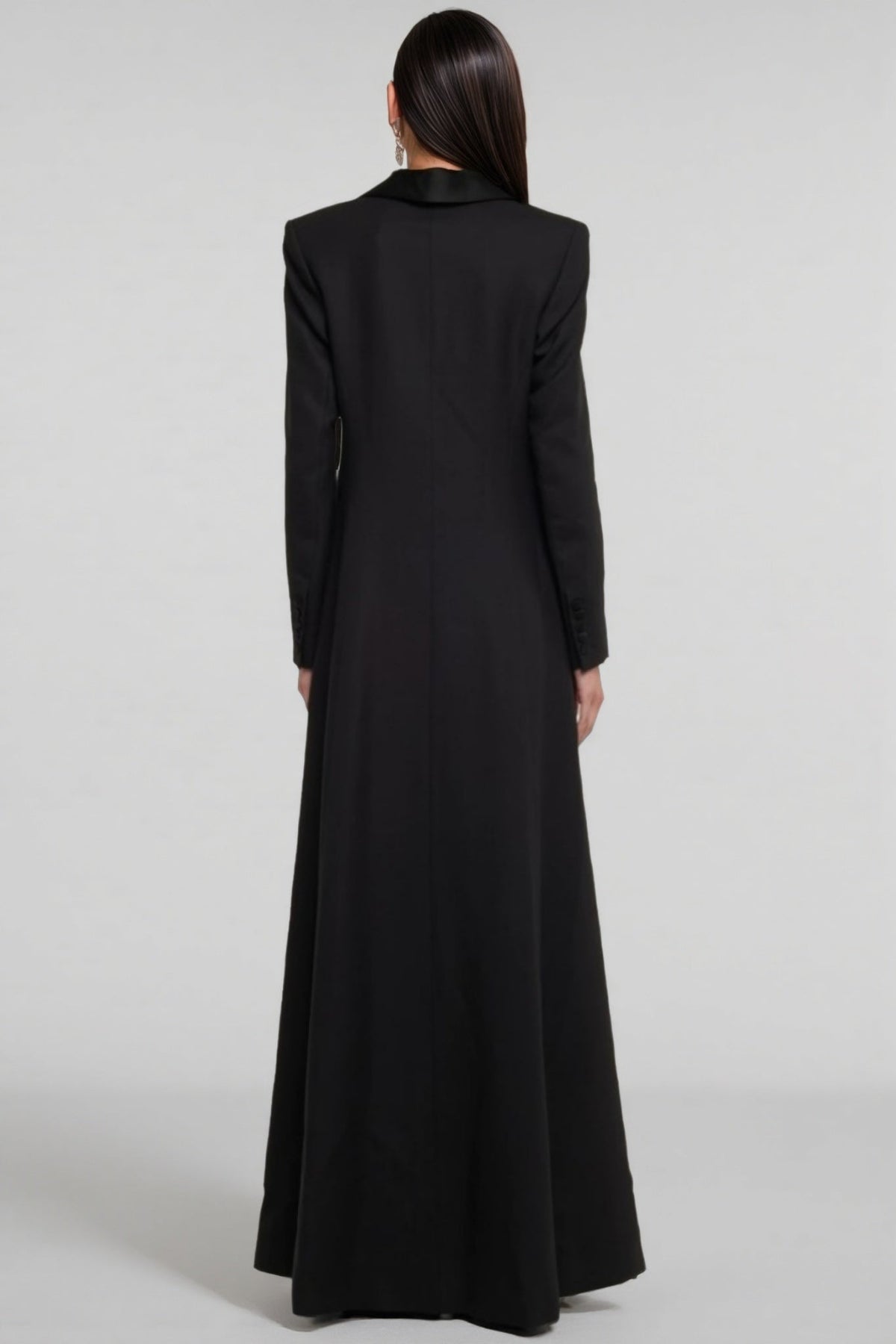 Eira One Button Satin Maxi Dress - View 2
