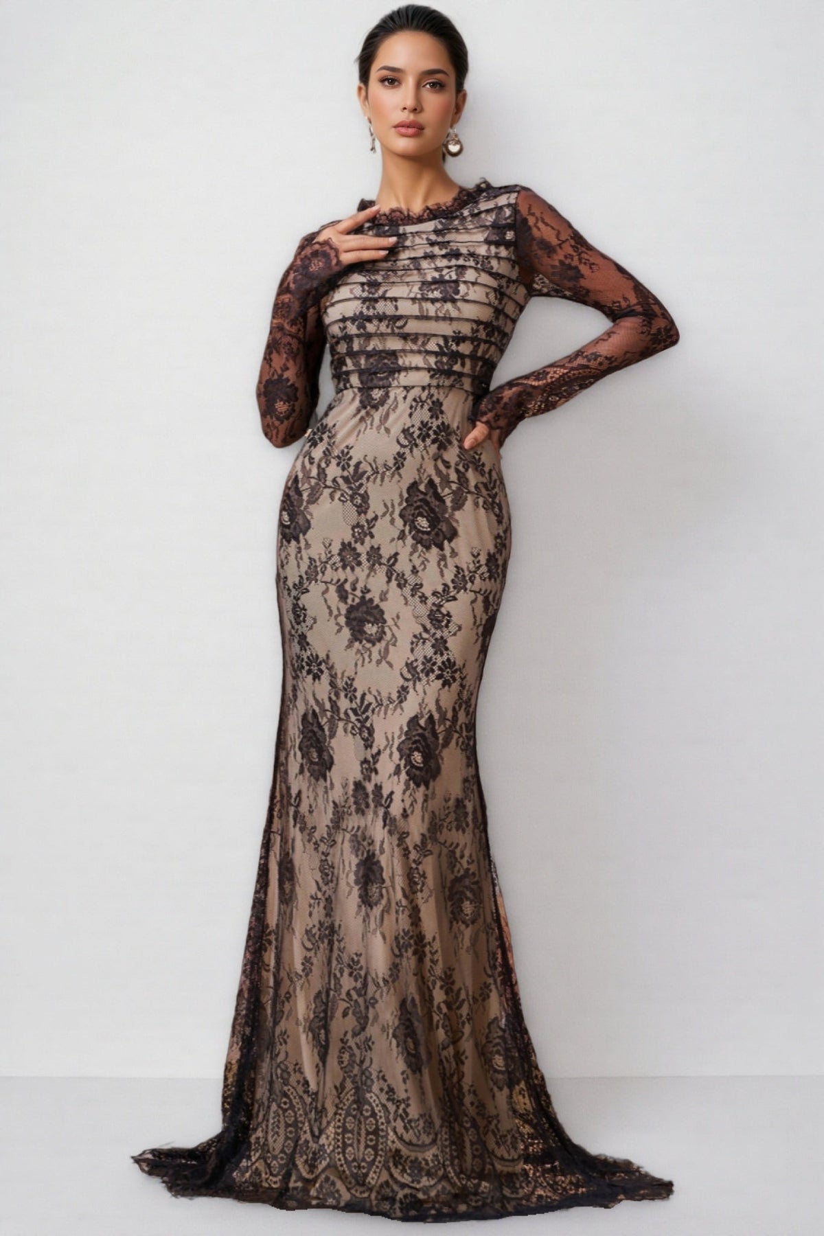 Remington Mesh Fishtail Maxi Dress - View 5