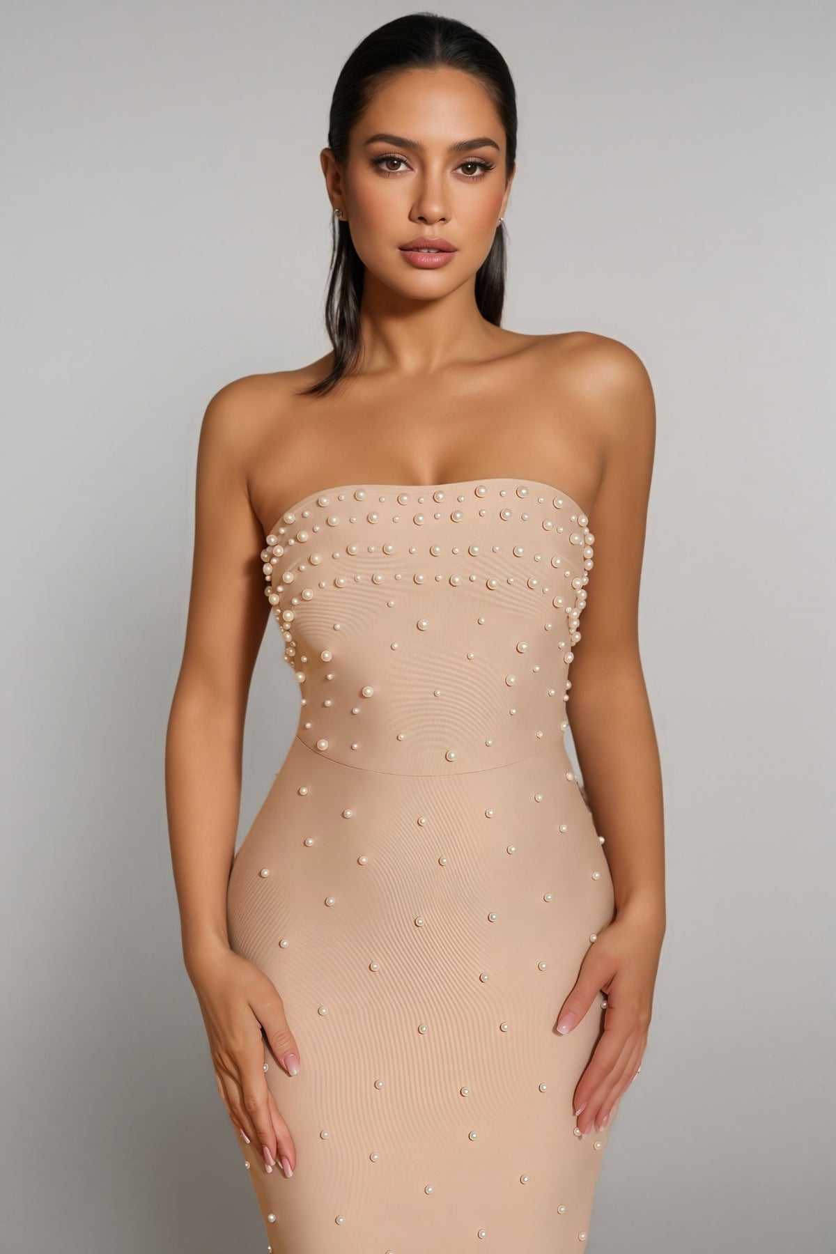 Sevyn Strapless Pearl Maxi Dress - View 5