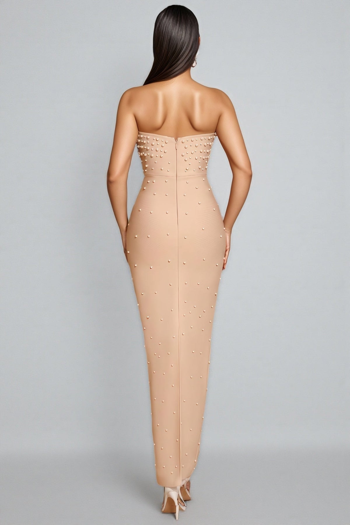 Sevyn Strapless Pearl Maxi Dress - View 6