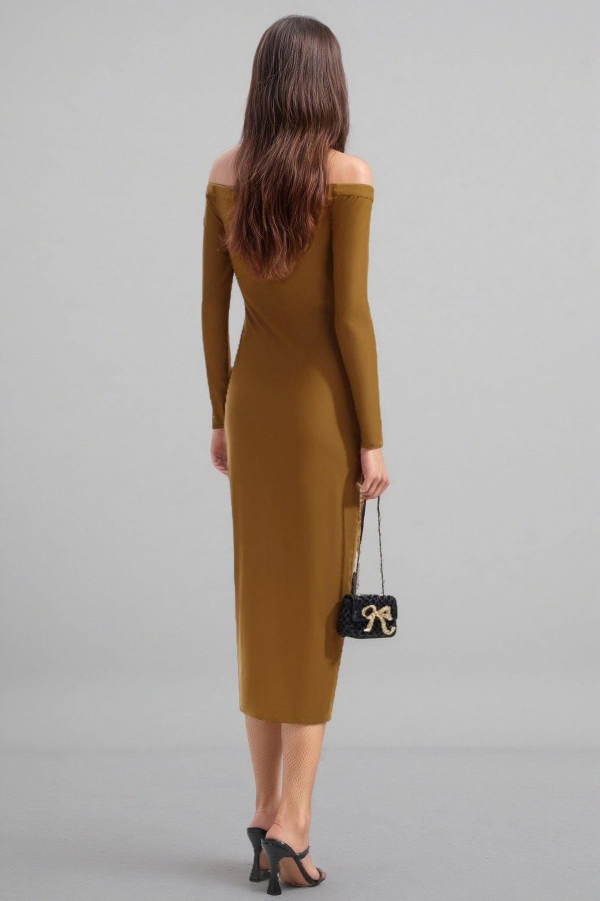 Hollow Flower Bandage Maxi Dress - View 4