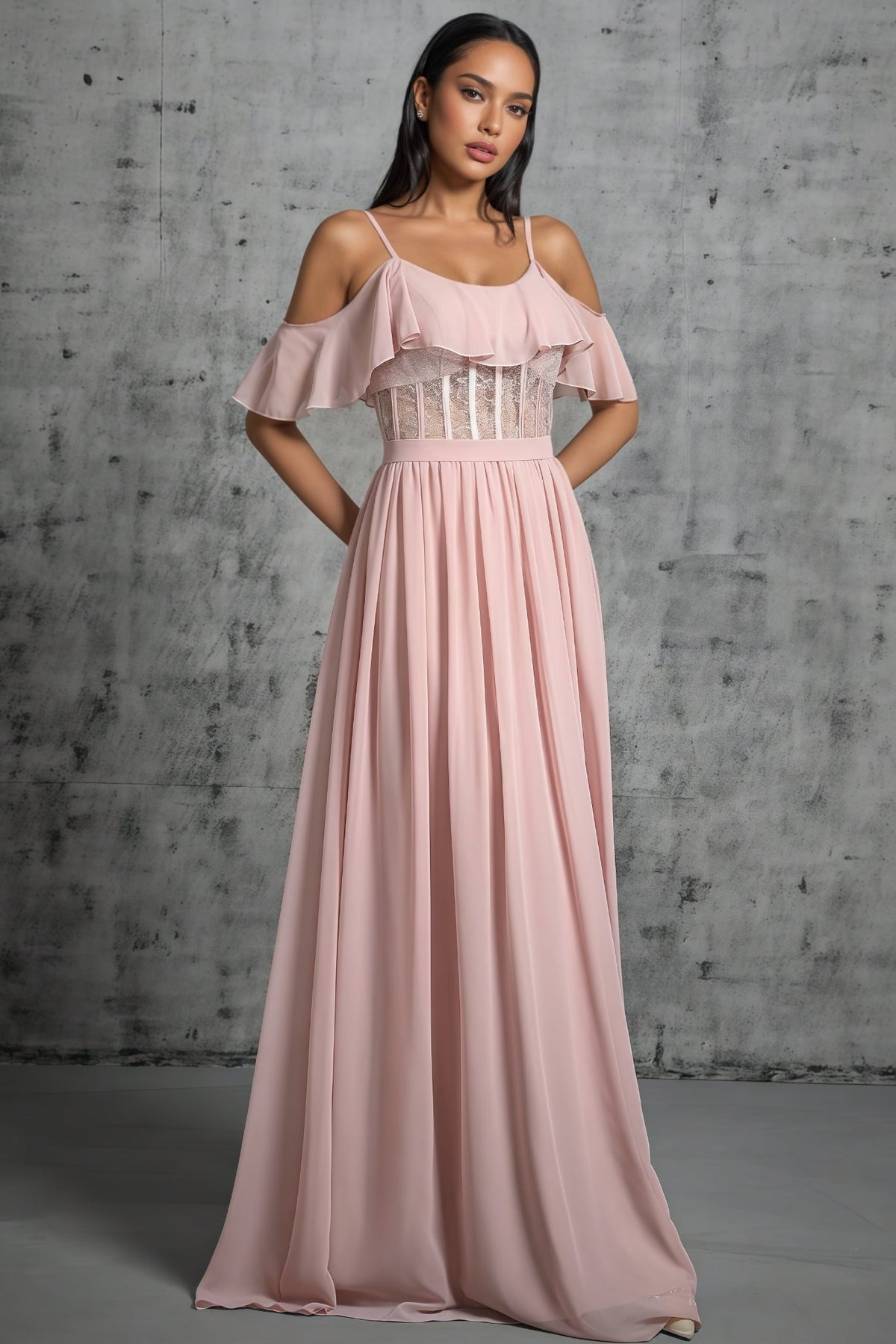 Kendra Lace Strapless Backless Maxi Dress - View 3